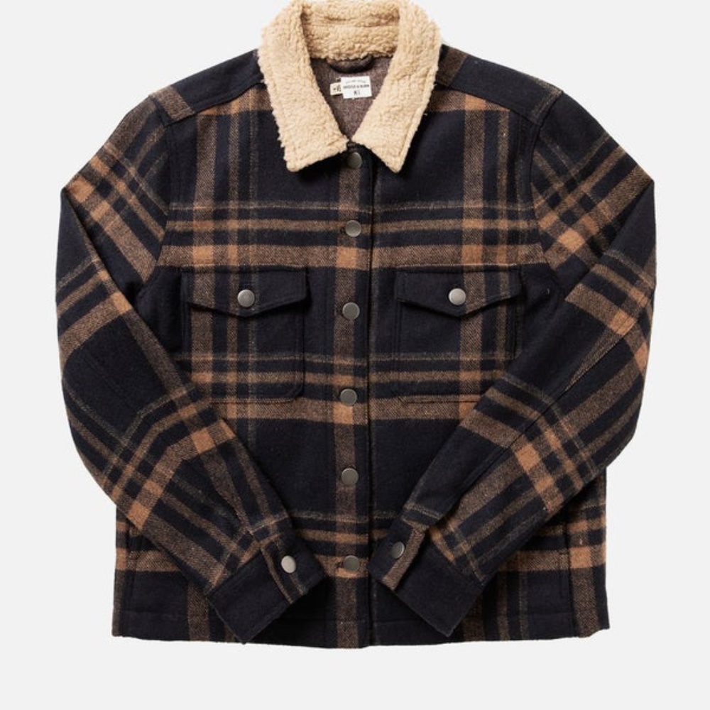 Bridge & Burn Plaid Cropped Jacket